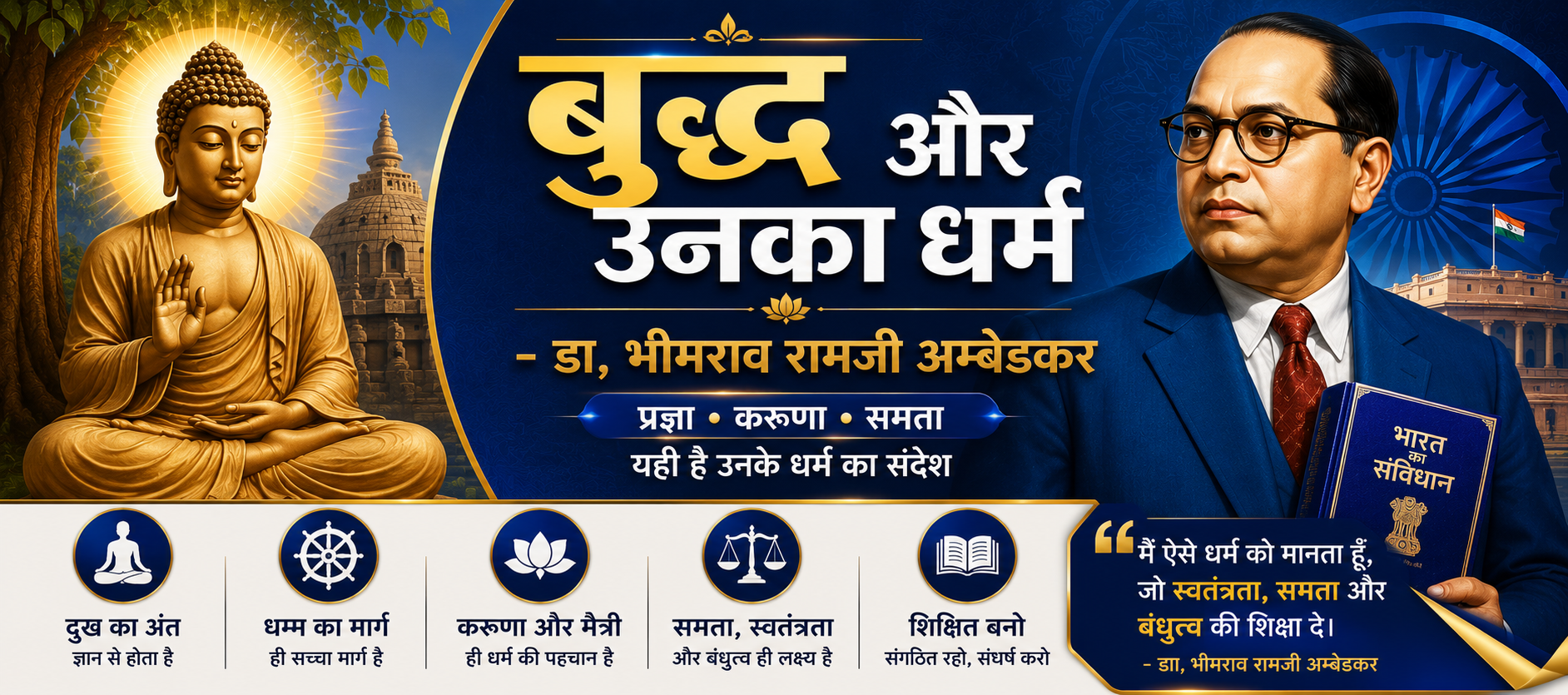 बुद्ध और उनका धर्म -डा, भीमराव रामजी अम्बेडकर